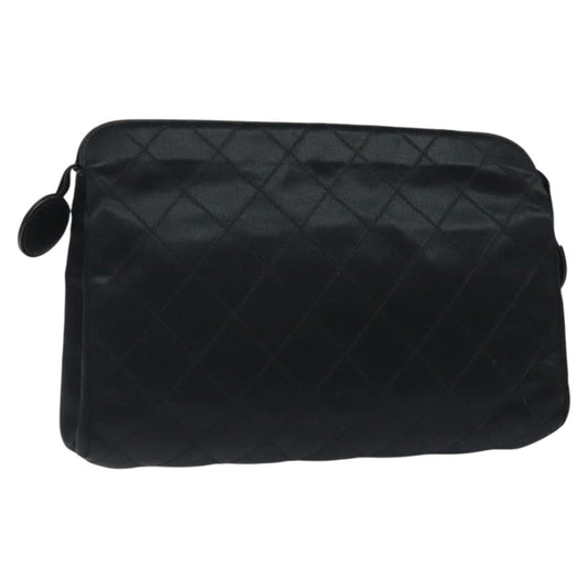 Chanel Vintage Clutch Silk, BLACK, SATIN, Clutche & pouche