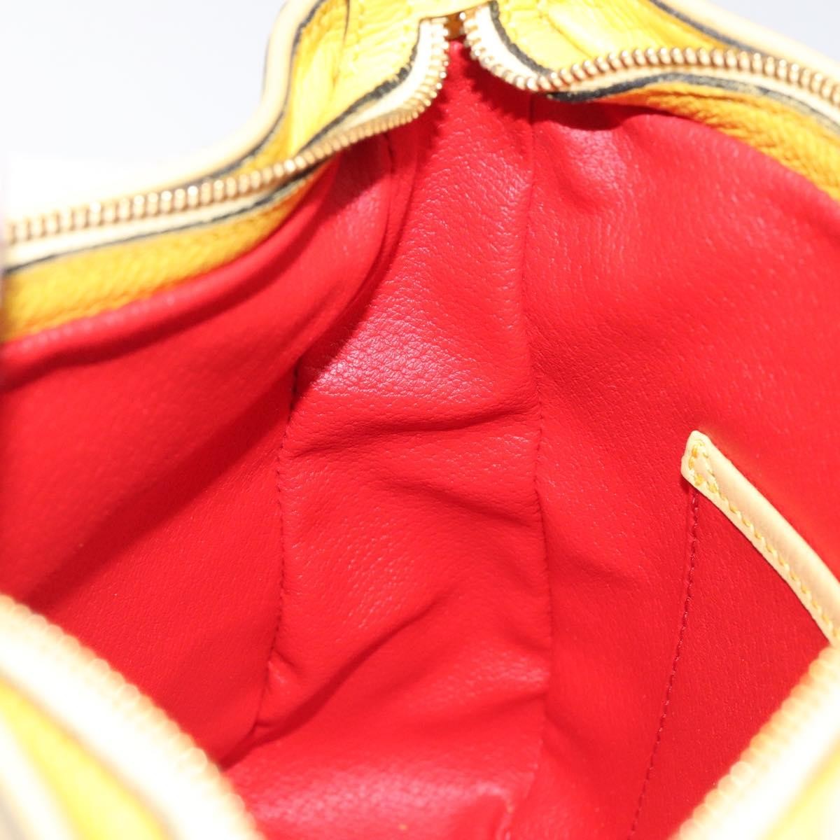 Celine Circle logo Leather, GOLD, LEATHER, Shoulder bag