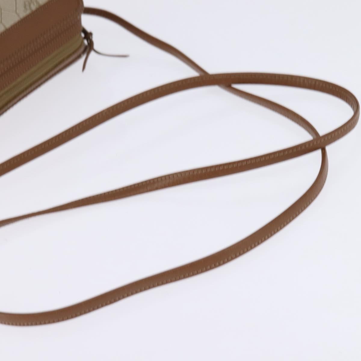 Christian Dior Vintage Honeycomb Shoulder Bag Canvas and Leather, BEIGE, CANVAS, Shoulder bag