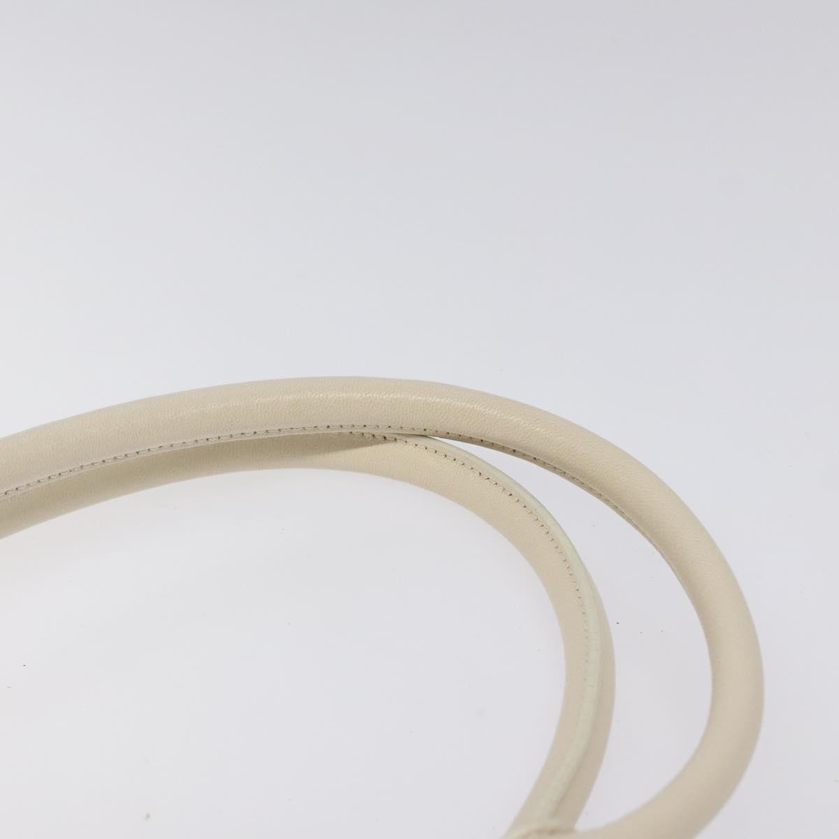 Salvatore Ferragamo Gancini Shoulder Bag Leather, WHITE, LEATHER, Shoulder bag