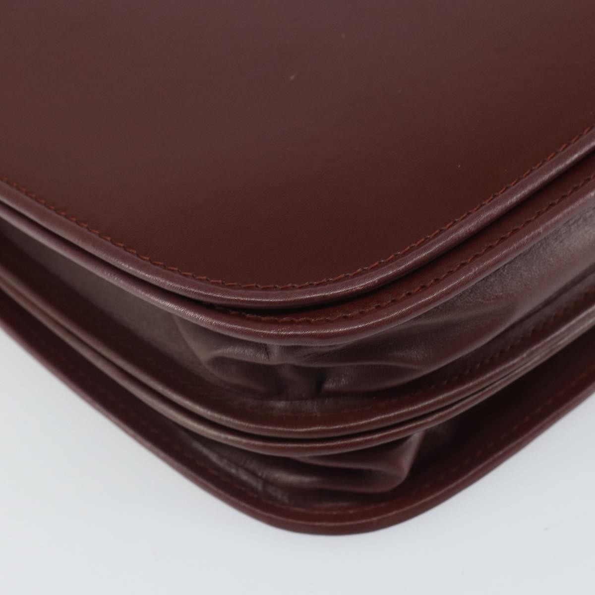 cartier Must de Cartier Shoulder Bag Leather, BURGUNDY, LEATHER, Shoulder bag