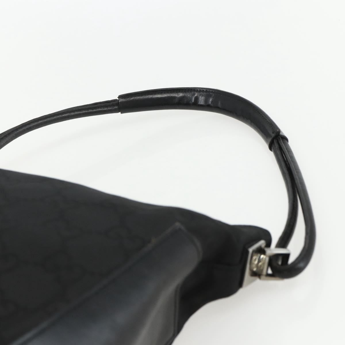 Gucci Vintage Zip Hobo GG Canvas and Leather, BLACK, CANVAS, Shoulder bag