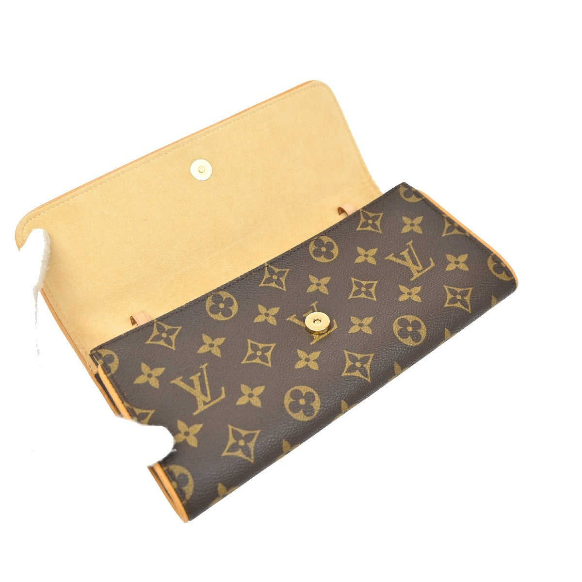 Louis Vuitton Twin Handbag Monogram Canvas, BROWN, CANVAS, Clutche & pouche