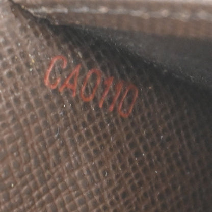 Louis Vuitton Checkbook Cover Damier, BROWN, CANVAS, Wallets