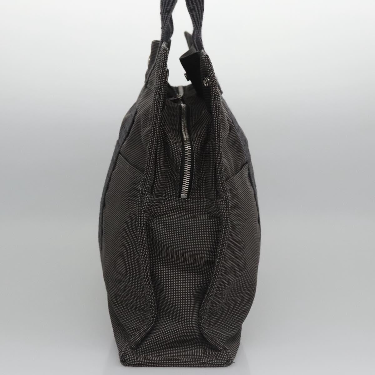 Hermes Fourre-tout Herline Canvas, GRAY, CANVAS, Tote bag