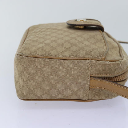 Celine Macadam Shoulder Bag Canvas, BEIGE, CANVAS, Shoulder bag