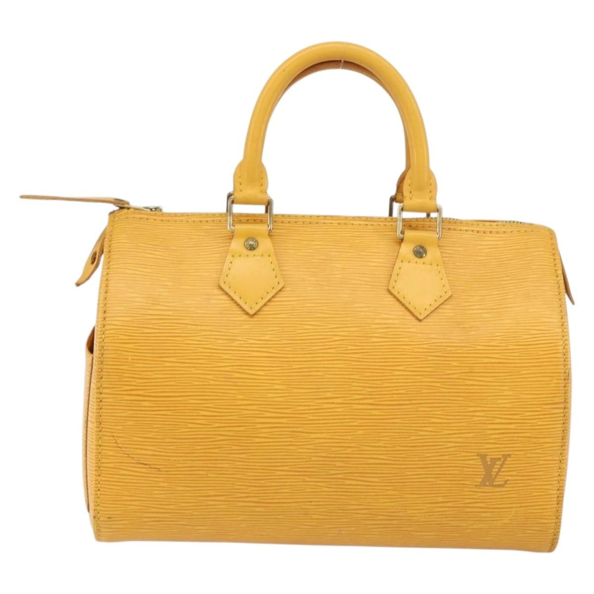 Louis Vuitton Speedy Handbag Epi Leather, YELLOW, LEATHER, Handbag