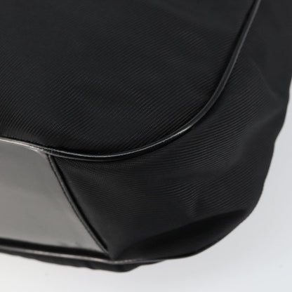 Gucci Vintage Bamboo Handle Open Hobo Nylon, BLACK, NYLON, Handbag