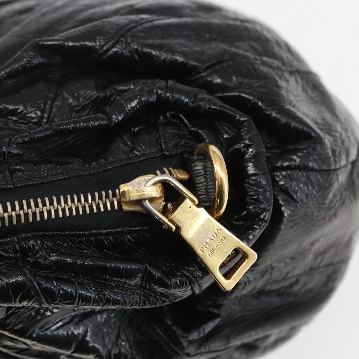 Prada Vintage Handbag Leather, BLACK, LEATHER, Handbag