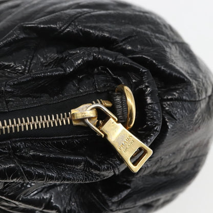 Prada Vintage Handbag Leather, BLACK, LEATHER, Handbag