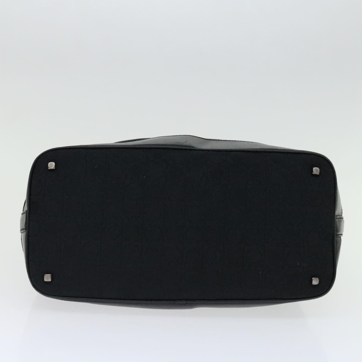 Salvatore Ferragamo Vintage Shoulder Bag Canvas, BLACK, CANVAS, Shoulder bag