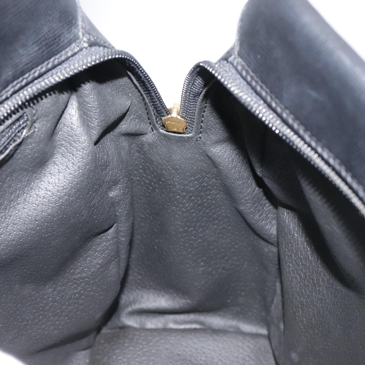 Celine Circle Logo Handbag Leather, BLACK, LEATHER, Handbag