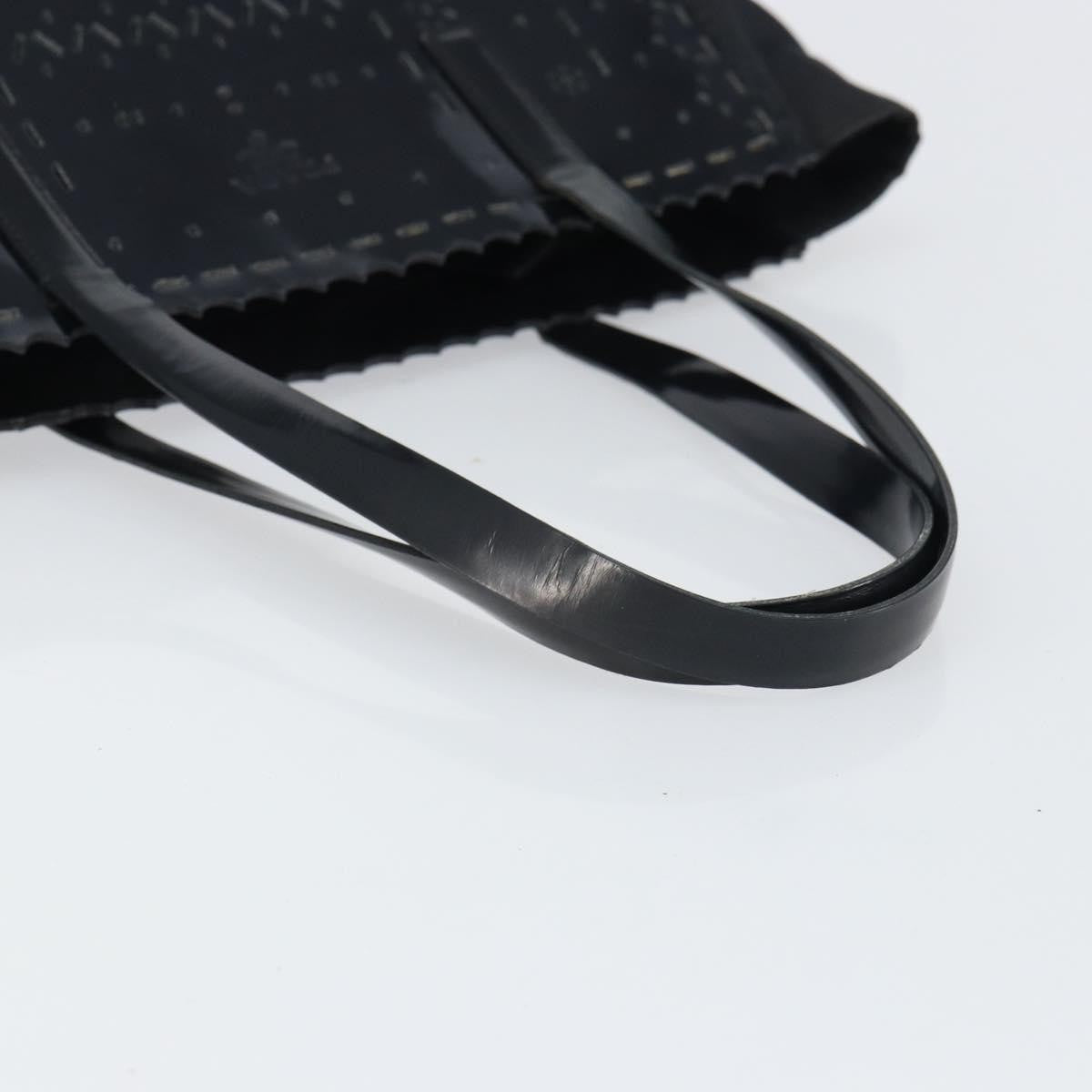 Prada Vintage Tote Tessuto with Leather, BLACK, PATENT_LEATHER, Tote bag