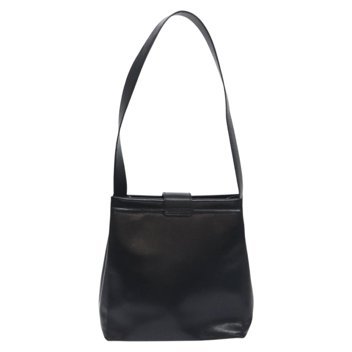 Salvatore Ferragamo Vala Shoulder Bag Leather, BLACK, LEATHER, Shoulder bag