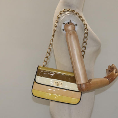Chanel Chain Shoulder Bag Patent leather, GOLD, PATENT_LEATHER, Shoulder bag