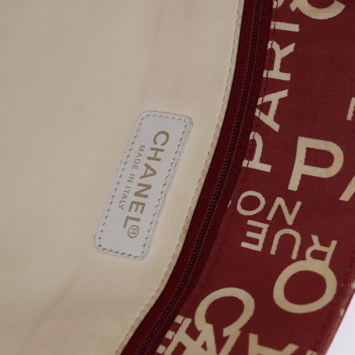 Chanel 31 Rue Cambon Beach Zip Tote Printed Canvas, RED, CANVAS, Tote bag