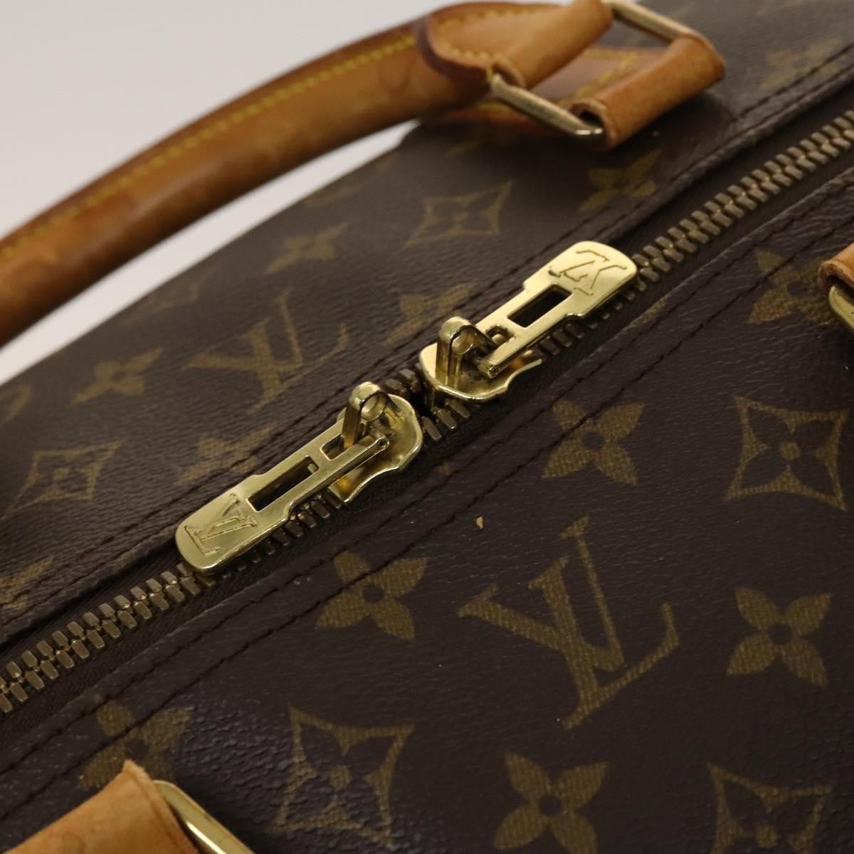 Louis Vuitton Keepall Bag Monogram Canvas, BROWN, CANVAS, Travel bag