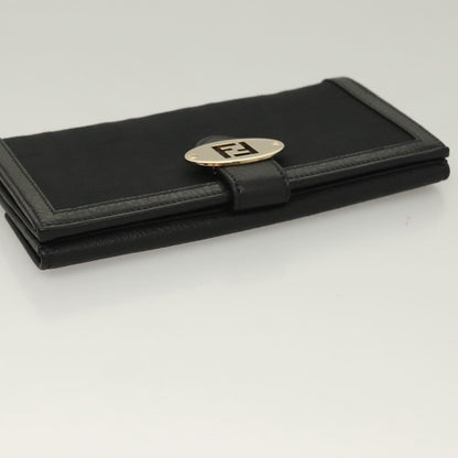 Fendi Vintage FF Flap Wallet Zucca canvas, BLACK, CANVAS, Wallets