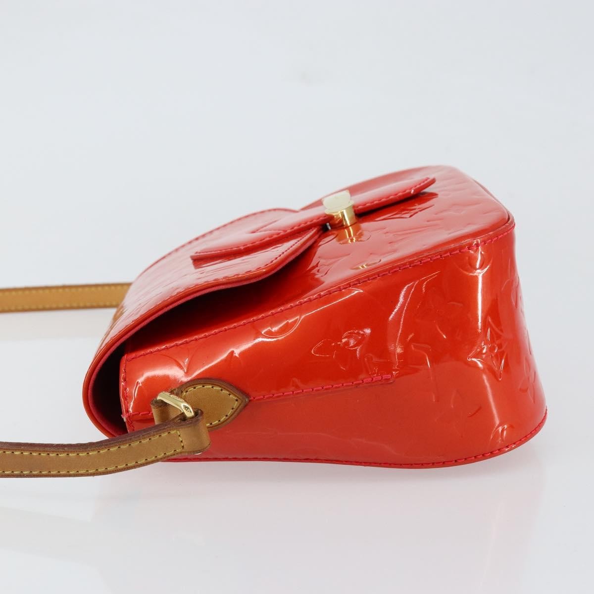 Louis Vuitton Bellflower Handbag Monogram Vernis, RED, PATENT_LEATHER, Shoulder bag