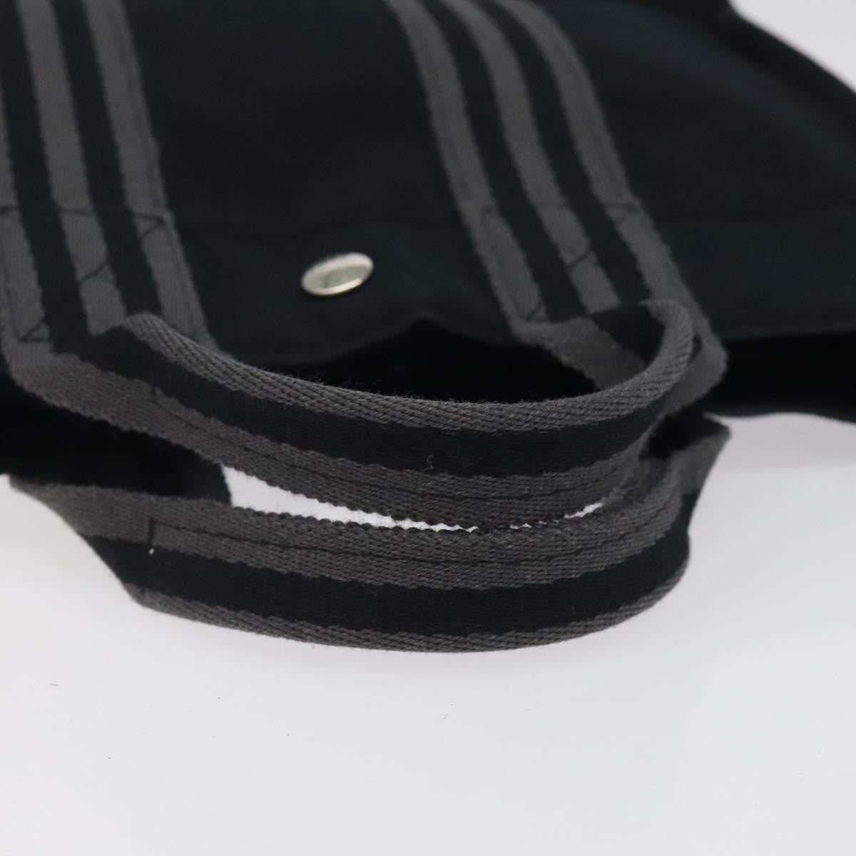 Hermes Fourre Tout Tote Canvas, BLACK, CANVAS, Tote bag