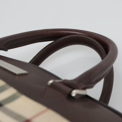 Burberry Nova Check Bowling Bag Canvas, BEIGE, NYLON, Handbag