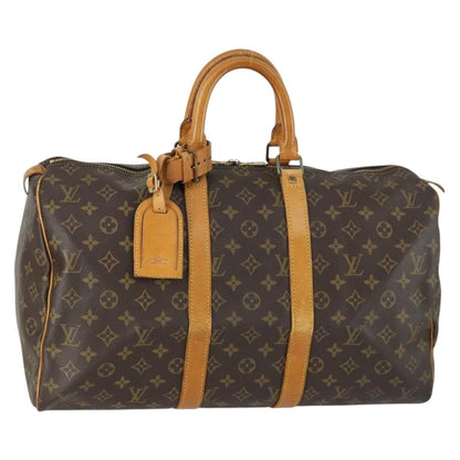 Louis Vuitton Keepall Bag Monogram Canvas, BROWN, CANVAS, Travel bag