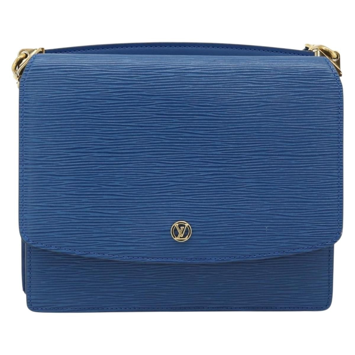 Louis Vuitton Grenelle Shoulder Bag Epi Leather, Blue, Leather, Shoulder Bag
