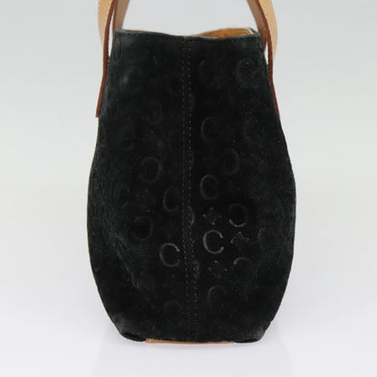 Celine Vintage Macadam Handbag Canvas, BLACK, CANVAS, Handbag