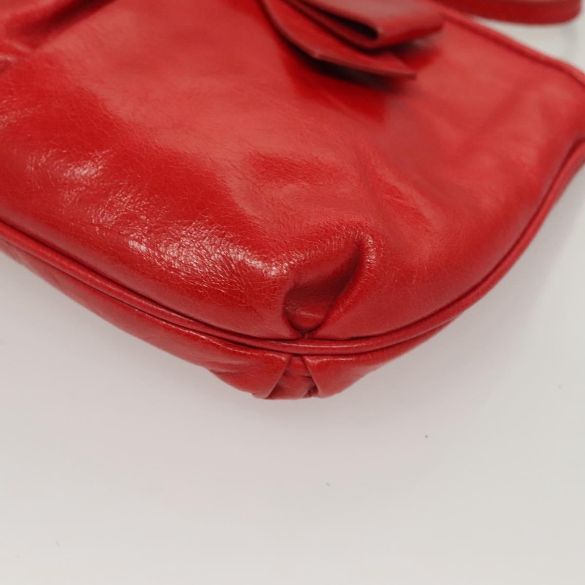 Miu Miu Zip Wristlet Pouch Leather, RED, LEATHER, Clutche & pouche