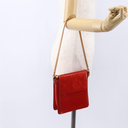 Louis Vuitton Mott Handbag Monogram Vernis, RED, PATENT_LEATHER, Clutche & pouche