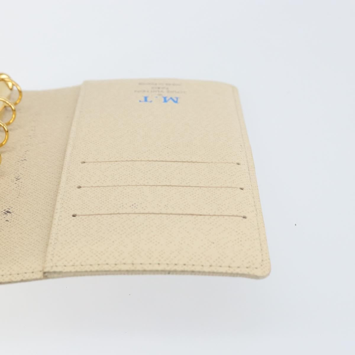 Louis Vuitton Agenda Cover Damier Azur, WHITE, CANVAS, Toiletry Case