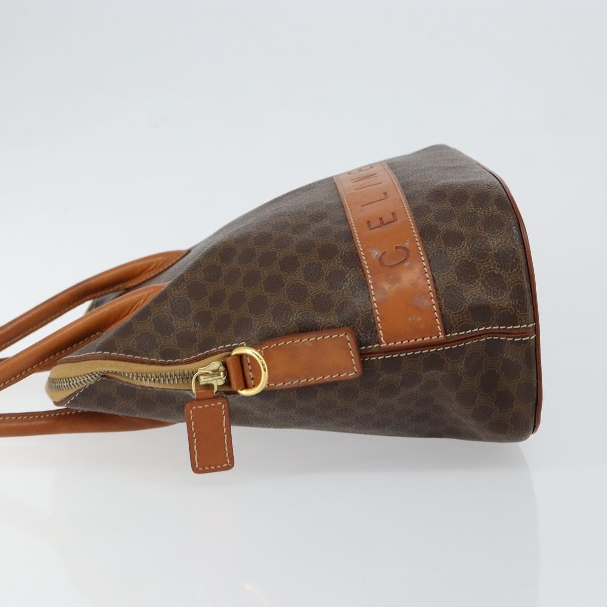 Celine Vintage Macadam Handbag Macadam, BROWN, CANVAS, Handbag