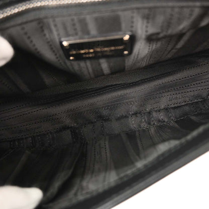 Salvatore Ferragamo Gancini Chain Shoulder bag Leather, BLACK, LEATHER, Shoulder bag