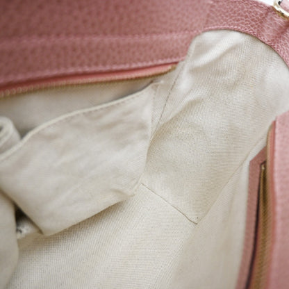 Gucci Swing Crossbody Bag Pebbled Leather, Pink, Leather, Handbag