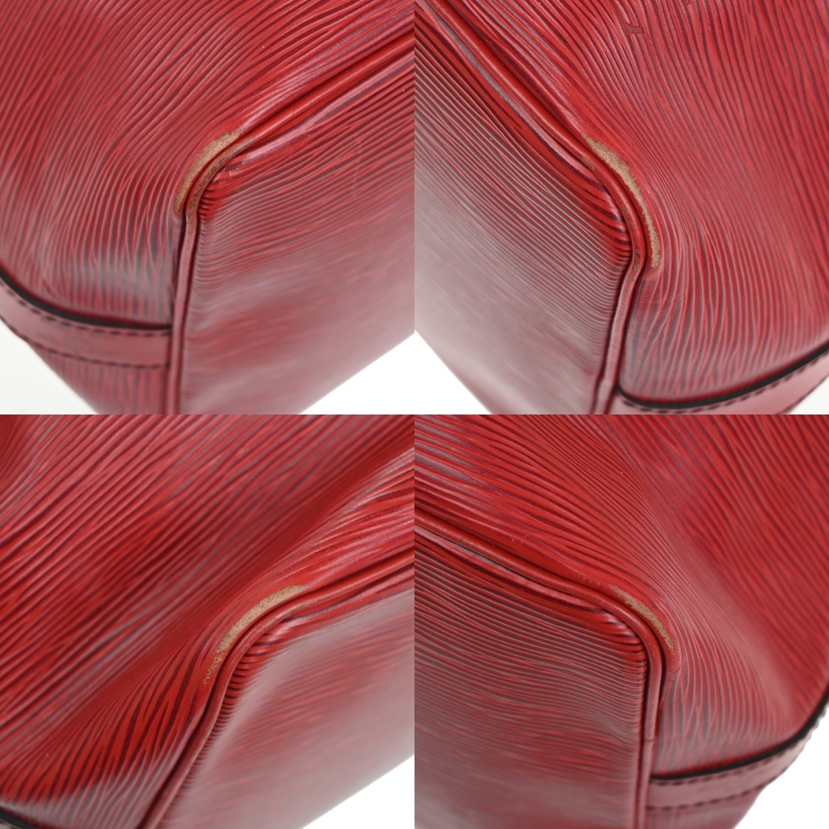 Louis Vuitton Petit Noe Handbag Epi Leather, RED, LEATHER, Shoulder bag