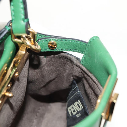 Fendi Peekaboo Bag Leather, GREEN, LEATHER, Handbag