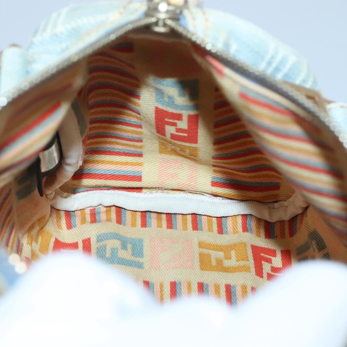 Fendi Boston Bag Denim, BLUE, DENIM_JEANS, Handbag