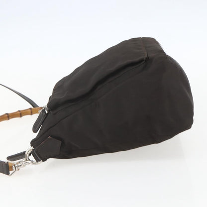 Gucci Vintage Handbag Nylon, BROWN, NYLON, Handbag