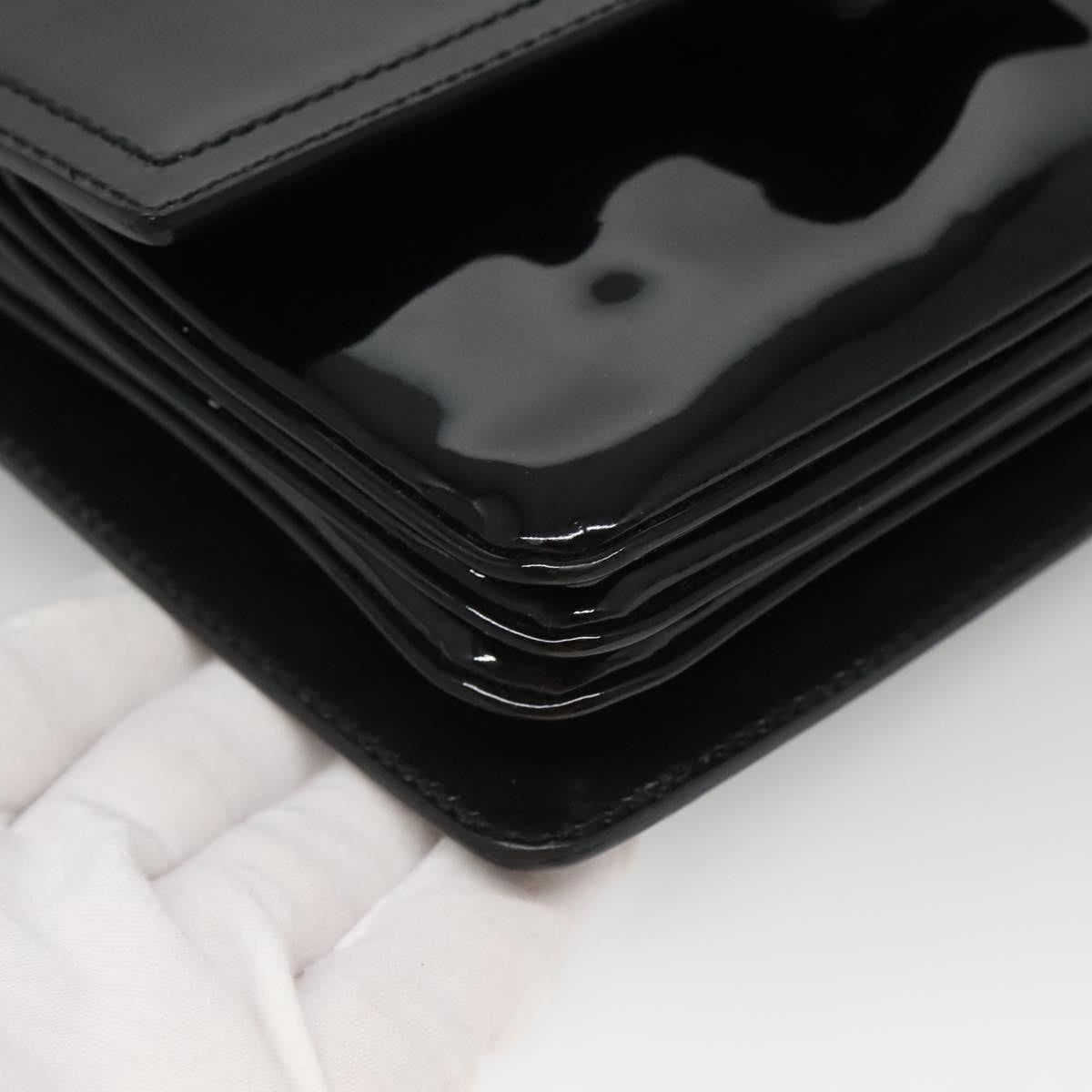 Salvatore Ferragamo Gancini handbag Patent leather, BLACK, PATENT_LEATHER, Handbag