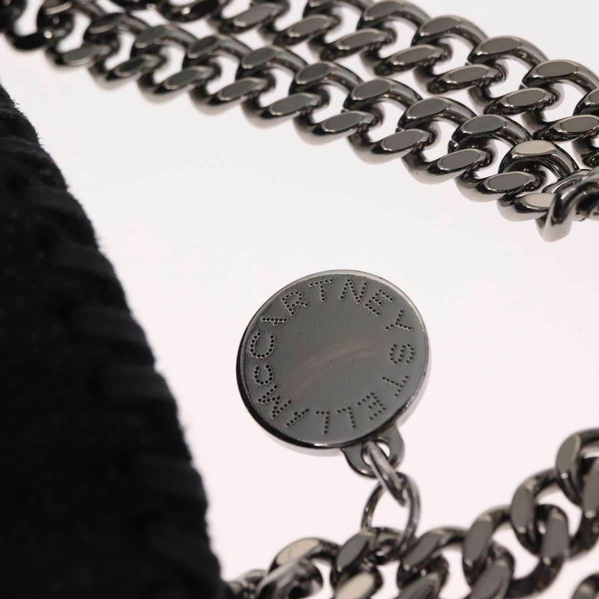 Stella McCartney Falabella Fold Over Bag Shaggy Deer, BLACK, SUEDE, Handbag