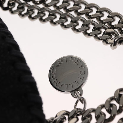 Stella McCartney Falabella Fold Over Bag Shaggy Deer, BLACK, SUEDE, Handbag