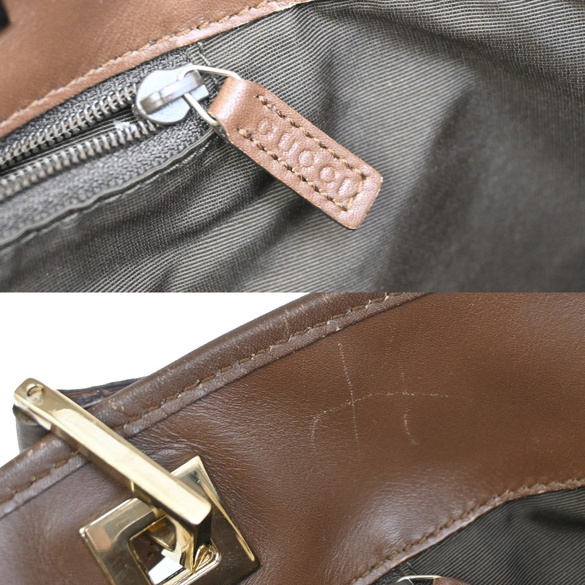 Gucci Vintage Bucket Shopping Tote GG Canvas, BROWN, CANVAS, Shoulder bag