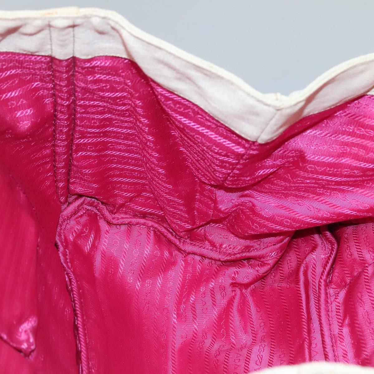 Prada Canapa Convertible Tote Canvas, WHITE, CANVAS, Tote bag