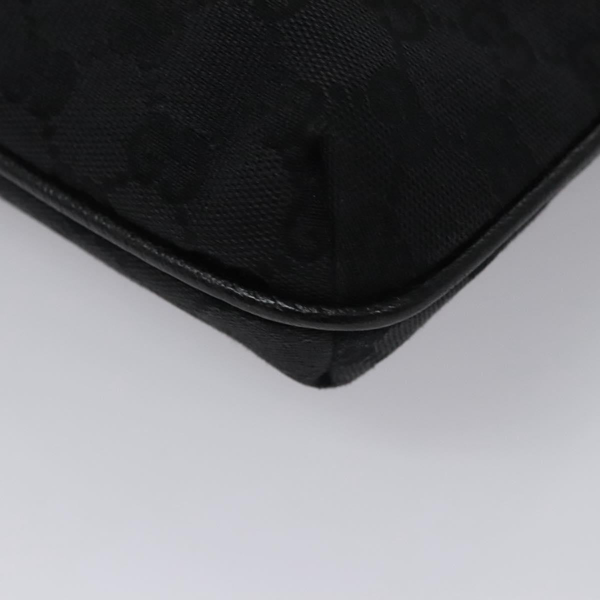 Gucci Vintage Flat Messenger Bag GG Canvas, BLACK, CANVAS, Shoulder bag