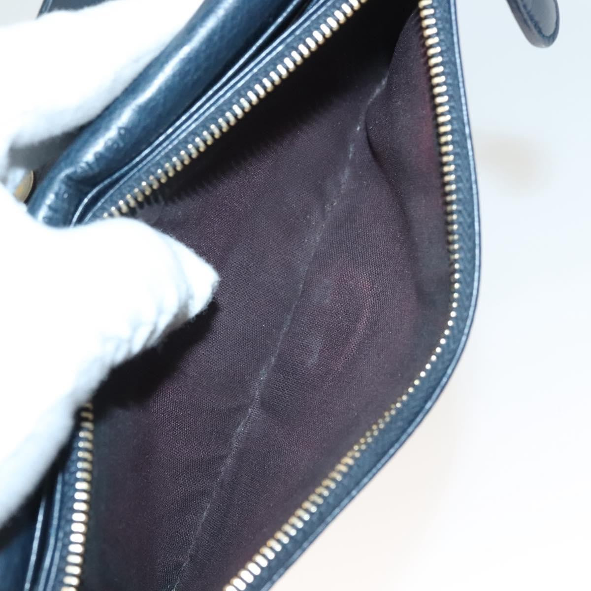 Balenciaga Giant Money Flap Wallet Leather, NAVY, LEATHER, Wallets