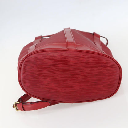 Louis Vuitton Randonnee Backpack Epi Leather, RED, LEATHER, Shoulder bag
