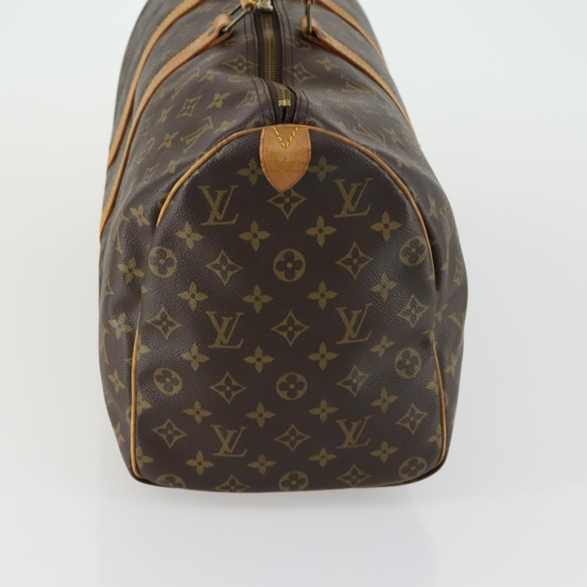 Louis Vuitton Keepall Bag Monogram Canvas, BROWN, CANVAS, Travel bag