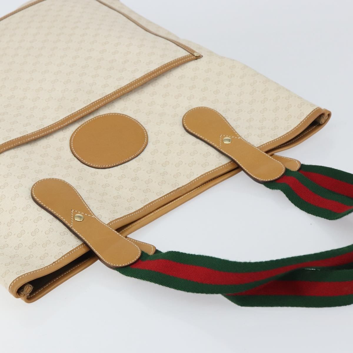 Gucci Vintage tote Canvas, WHITE, PVC, Tote bag