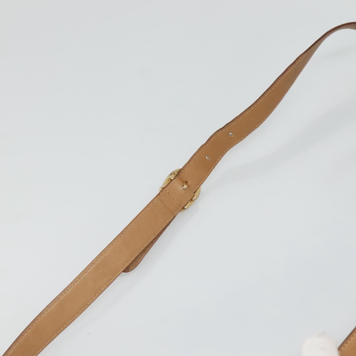 Celine Vintage Macadam Shoulder Bag Canvas and Leather, BEIGE, CANVAS, Shoulder bag