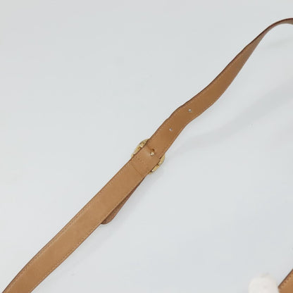 Celine Vintage Macadam Shoulder Bag Canvas and Leather, BEIGE, CANVAS, Shoulder bag